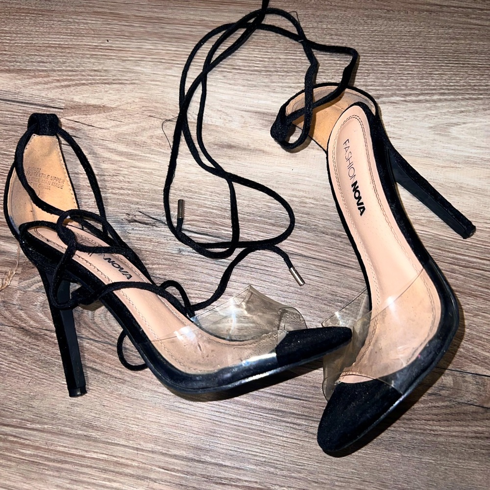 Super cute fashion nova heels! Lace up.
